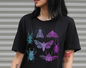 Pastel Goth Shirt | Pastel insect collection tee | insect shirt | bug collection tee | unisex Goth Shirt | Goth Gift | Pastel Goth Clothing
