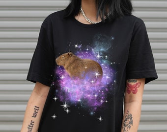Capybara shirt vibing in space | UNISEX Capybaracore shirt | Cool back to school shirt | Capybara lover gift