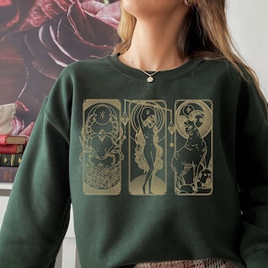 Custom BIG THREE Astrology Signs Sweatshirt Custom sun moon and rising sign sweatshirt Big three gift Custom Cottagecore Sweatshirt image 1