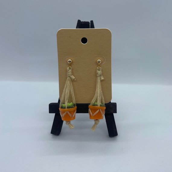 Hanging Plant Earrings Etsy