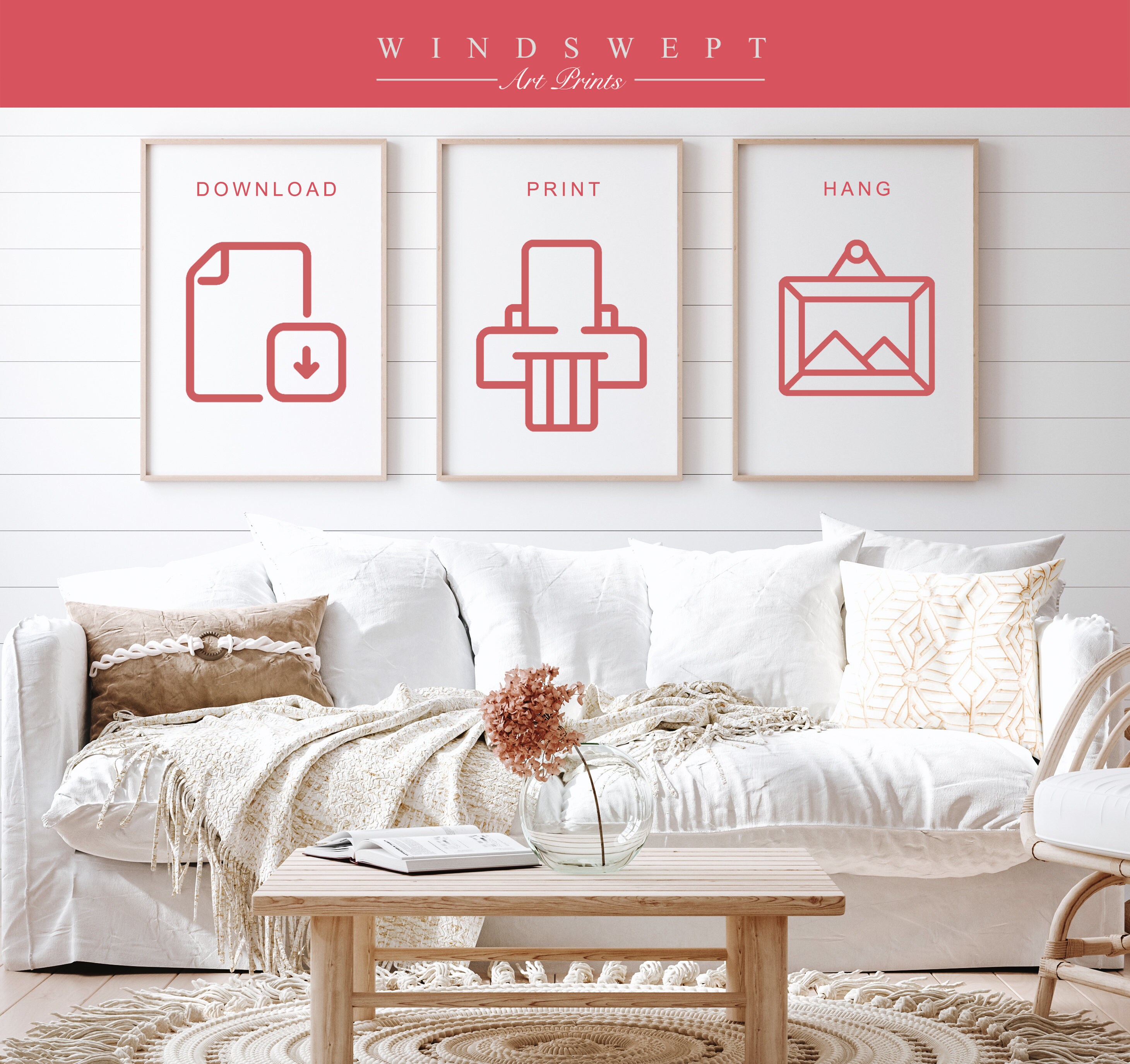 Printable Wall Art Title, Vintage Floral Pattern 001 by Artist Brittani ...