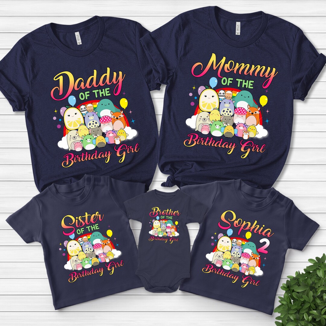 Squishmallow Family Birthday Matching Shirts Personalized Etsy