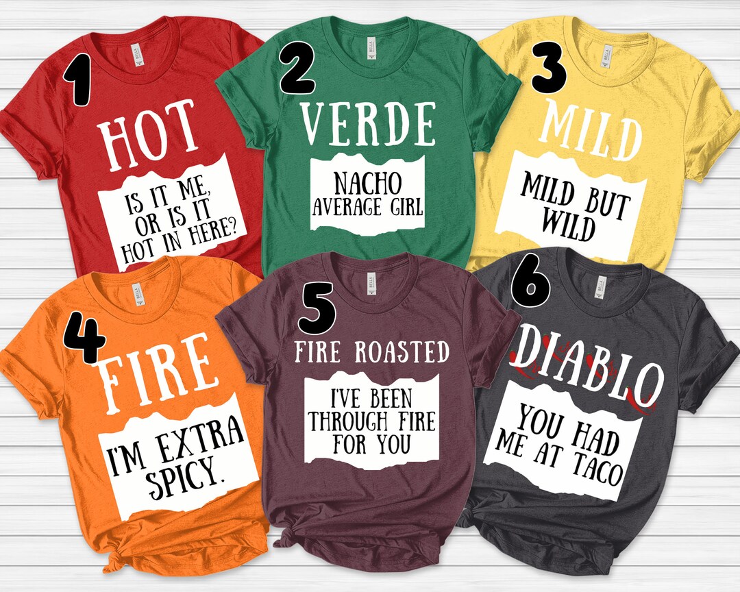 Group Taco Sauce Shirts Matching Hot Sauce Halloween Costume Etsy