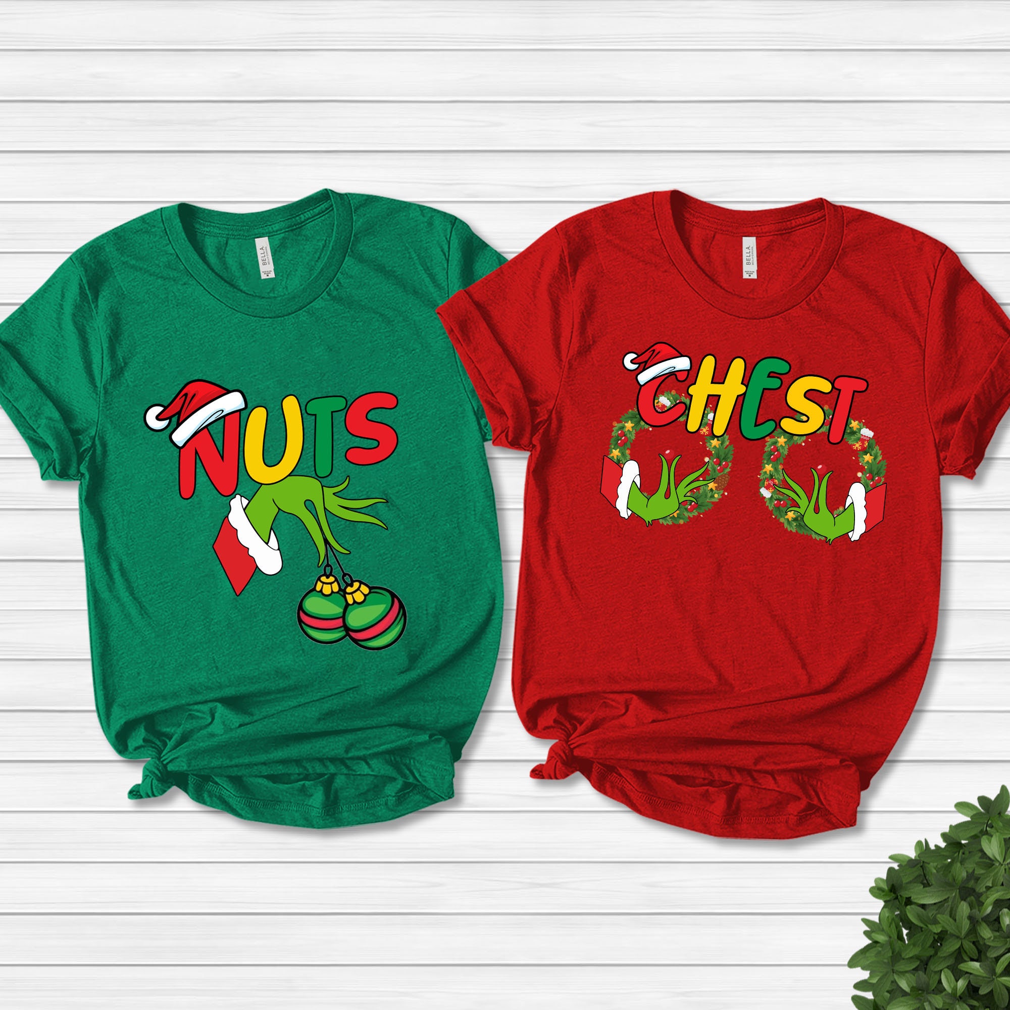 Discover Chest And Nuts Couples Christmas Shirt, Christmas Shirt
