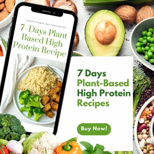 7 Days Plant Based High Protein Recipe Ebook | Printable Recipe eBook | Meal Plan Cookbook | Vegan Meal Plan | Recipe Pack | Meal Plan Guide
