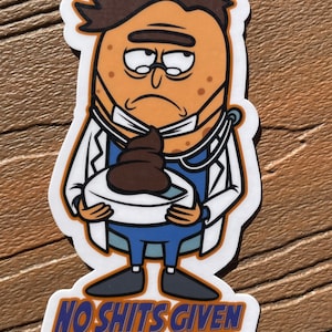 Kartoffel Krankenschwester No Shits Given Vinyl Sticker