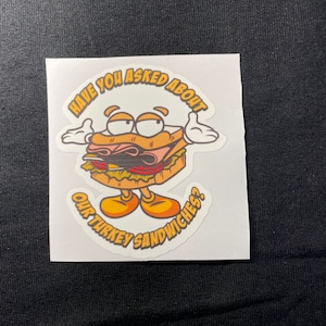 Pegatina de Potato Nurse Turkey Sandwich