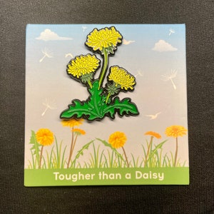 Dandelion Enamel Pin, dandelion, dandelions, dandelion metal enamel pin, cute nurse enamel pin, enamels pin