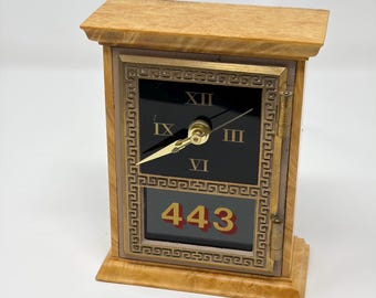Handmade PO Box Door Clock Wooden Mantel Clock Idaho Folk Art Quartz