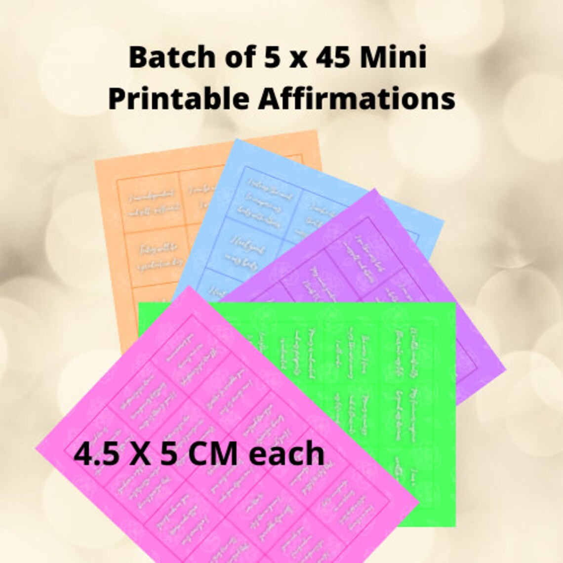 Printable Affirmation Cards Bundle,love/relationships,money,spiritual,health,daily Positive ...