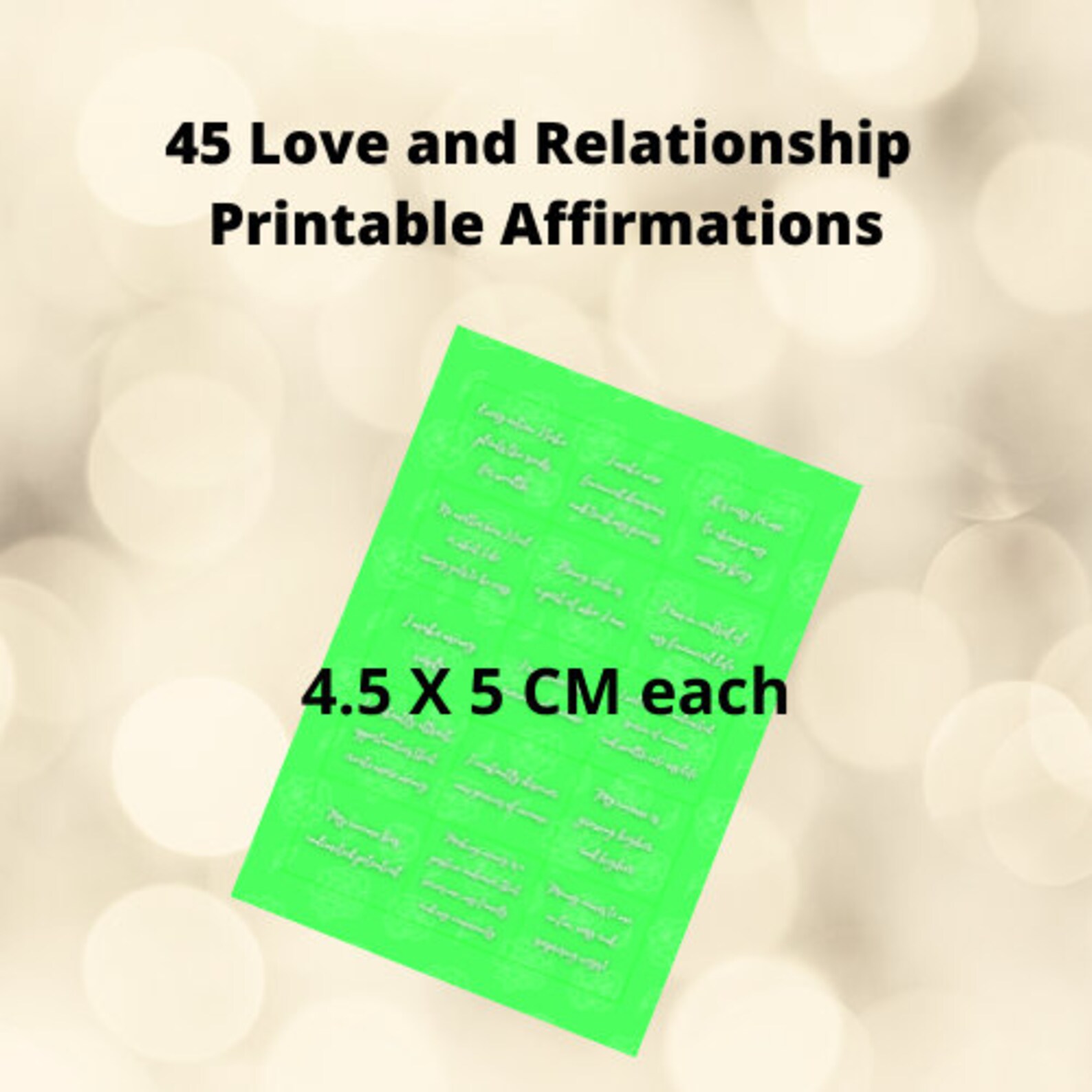 Printable Affirmation Cards Bundle love relationships money spiritual