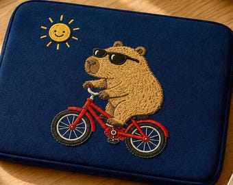 Funda para portátil Capybara, 100 % neopreno, diseño acolchado con forro de piel sintética.