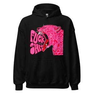 Pink Leopard Hoodie heavy blend, unisex streetwear apparel, bold urban style