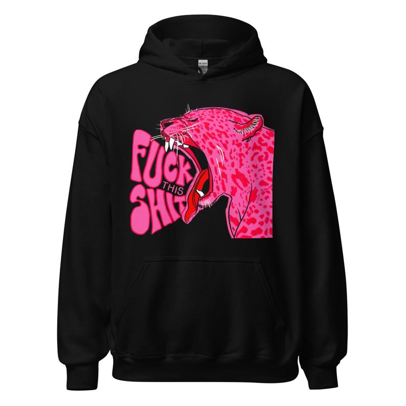 Pink Leopard Hoodie heavy blend, unisex streetwear apparel, bold urban style