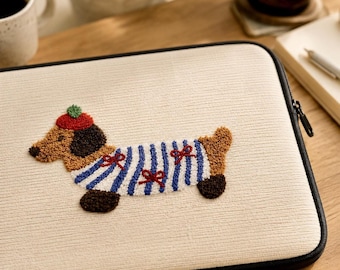 Funda para portátil con diseño de perro salchicha, funda de neopreno para MacBook de 13 y 15 pulgadas