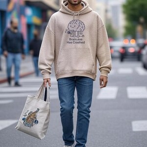 Brain.exe Has Crashed Hoodie: Funny Tech Humor Sweatshirt