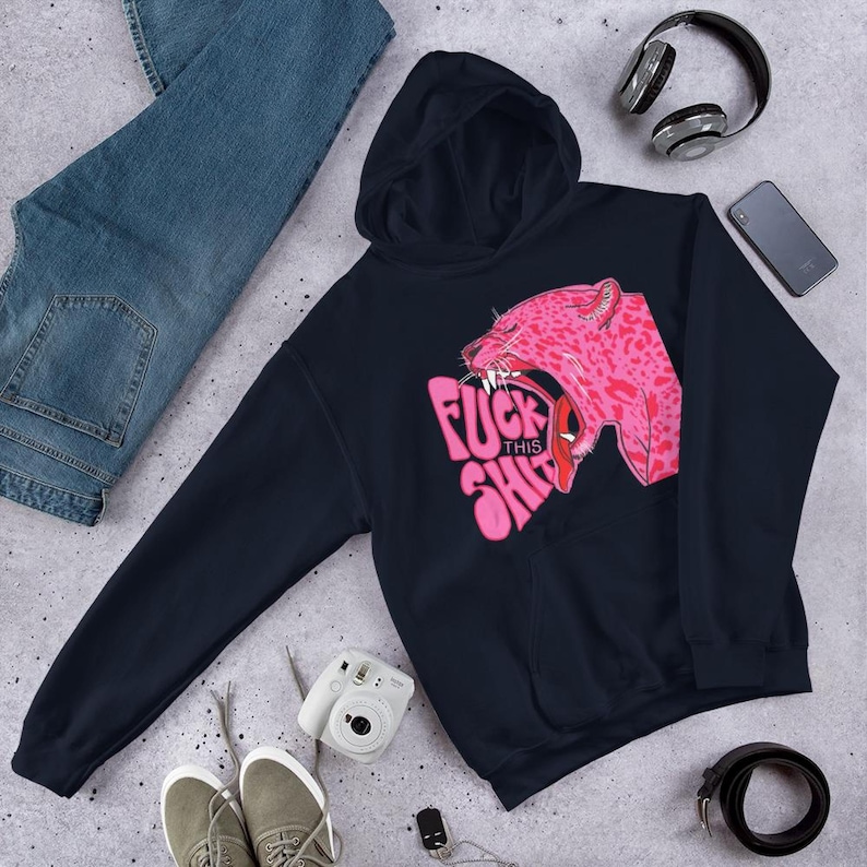 Pink Leopard Hoodie heavy blend, unisex streetwear apparel, bold urban style
