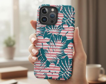 iPhone Case Tropical Palm Leaves Summer Phone Cover Tough Case