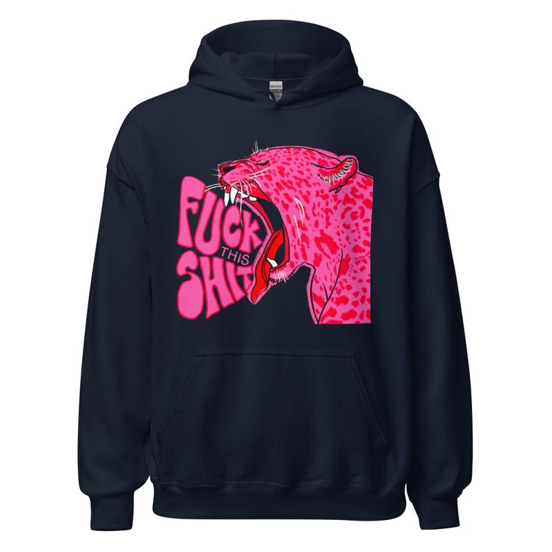 Pink Leopard Hoodie heavy blend, unisex streetwear apparel, bold urban style