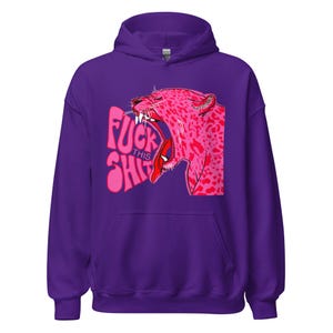 Pink Leopard Hoodie heavy blend, unisex streetwear apparel, bold urban style
