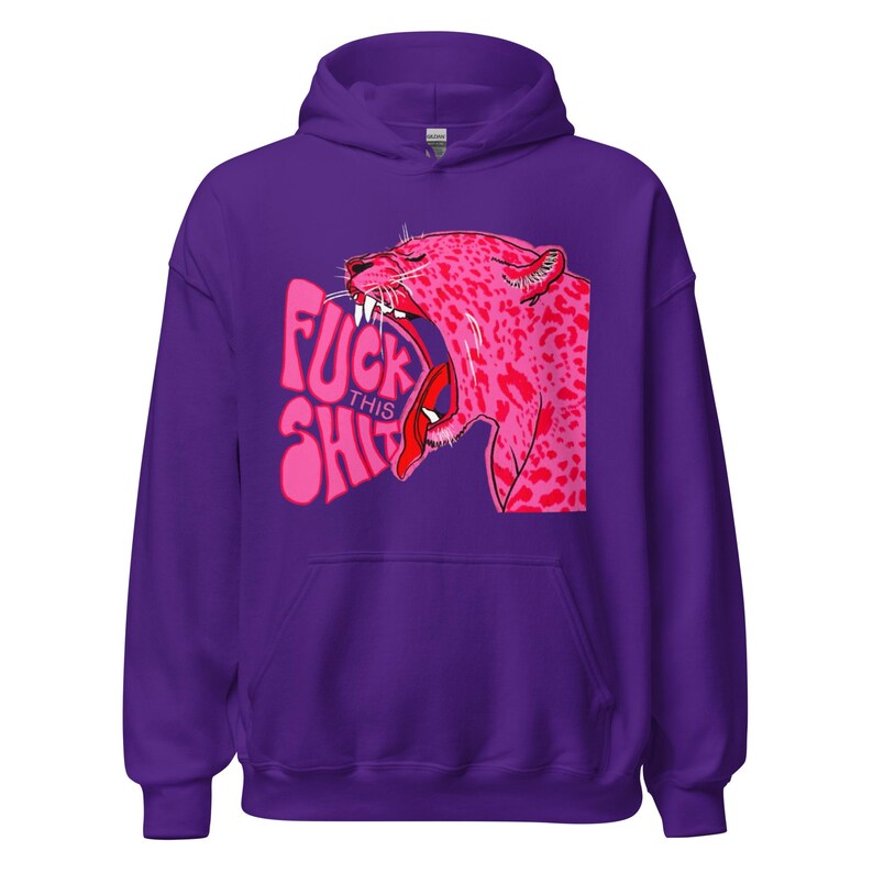 Pink Leopard Hoodie heavy blend, unisex streetwear apparel, bold urban style