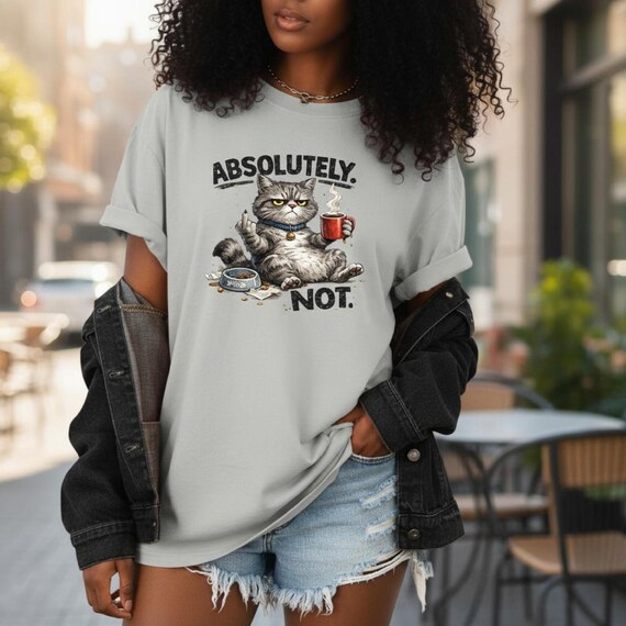 Grumpy Cat Shirt: Coffee Sarcastic Kitty Graphic Tee for Cat Lovers