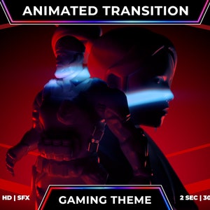 Red Valorant Themed Animated Stinger Transition for Twitch, Streamlabs & OBS