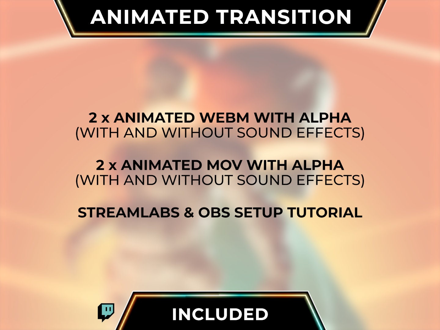 Orange Valorant Themed Animated Stinger Transition for Twitch ...