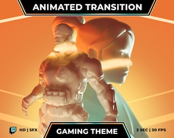 Orange Valorant Themed Animated Stinger Transition for Twitch, Streamlabs & OBS