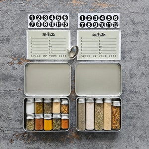 SpiceKit Combo Spice Box Travel Gift Holiday Hiking Travel Spice Set Camping Kitchen Survival Bushcraft Adventure Cycling Holiday
