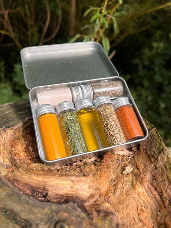 Travel Spice Kit Spice Containers for Camping, Portable Spice Kit - Salt  Pepper Shakers Jar Seasoning Storage with Bag for Home Kitchen Camping BBQ  