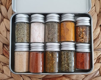 Spice Box Spice Kit Travel Gift Vacation Hike Travel Spice Set Camping Kitchen Kitchen Survival Bushcraft Adventure Holiday Bike Vacation