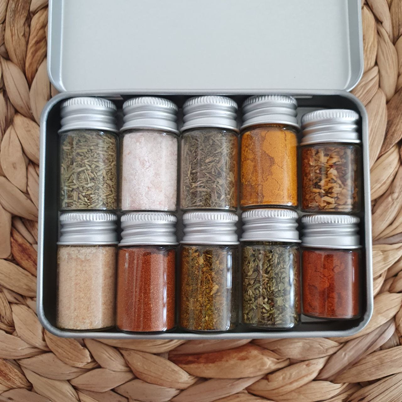 Camping Spice Kit Portable Travel Spice Container Bag, 5 Clear
