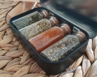 SpiceKit Mini ensemble d'épices équipement de Camping randonnée en plein air pique-nique voyage cadeau accessoires de voyage organisateur remplissable individuellement