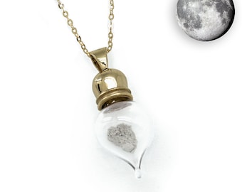 9ct SOLID GOLD Moon Dust Pendant