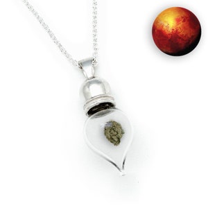 Real Mars Dust Pendant in Sterling Silver