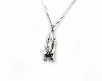Space Shuttle Pendant in Sterling Silver