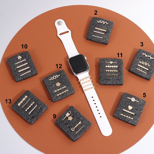 Accessoires de charmes de bande Apple Watch | Charmes de bande Apple Watch | Série de charmes Apple Watch 8,7,6,5,4,3,2,1 | Bijoux de décoration Apple Watch