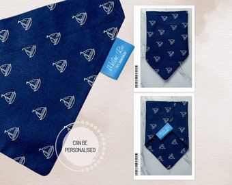 Gepersonaliseerde "Nautical Blue" lente- en zomerbandana voor honden