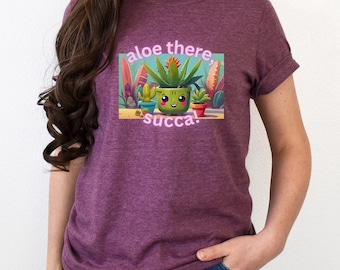 Succulent T-Shirt - Cactus Garden Tee, Succulent Plants Shirt, Gift for Her, Plant Lover Gift, Casual Wear, Perfect Gift Idea