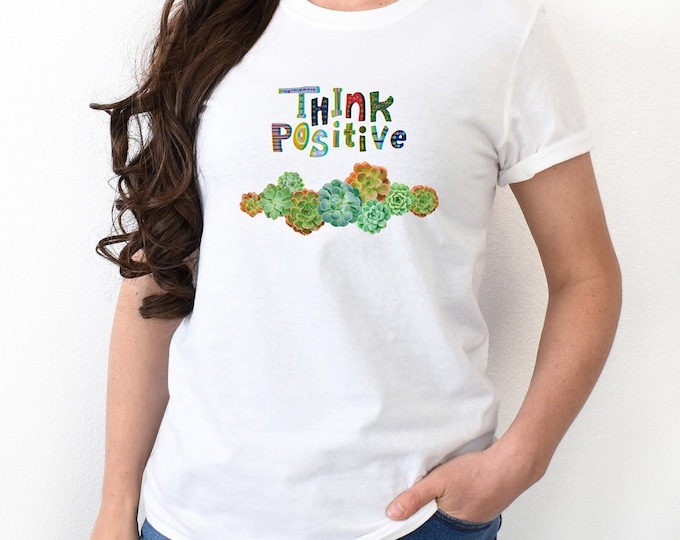 Unisex Succulent T-Shirt - Succulent Garden T-Shirt Succulent Plants Gift for Her Plant Lover Gift Casual Wear Perfect Gift Idea for Moms