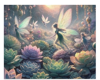 Succulent Puzzle Relaxing Family Activity Unique Puzzle for Succulent Lovers Gift Eco-Friendly Home Decor Recommended for 9 years and older