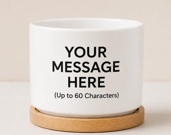 Client Thank You Pot Only Personalized Ceramic Pot Custom Message Desk Planter Realtor Closing Business Appreciation