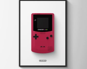 Stampa artistica del Game Boy Color: decorazione per la sala giochi retrò