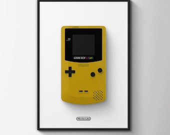 Stampa artistica del Game Boy Color: decorazione per la sala giochi retrò
