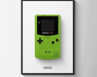 Stampa artistica del Game Boy Color: decorazione per la sala giochi retrò