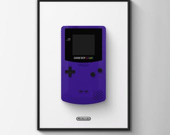 Stampa artistica retrò del Game Boy Color – Poster di gioco degli anni '90
