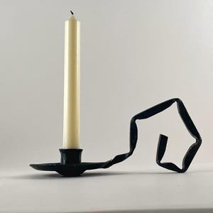 forged metal candle holder