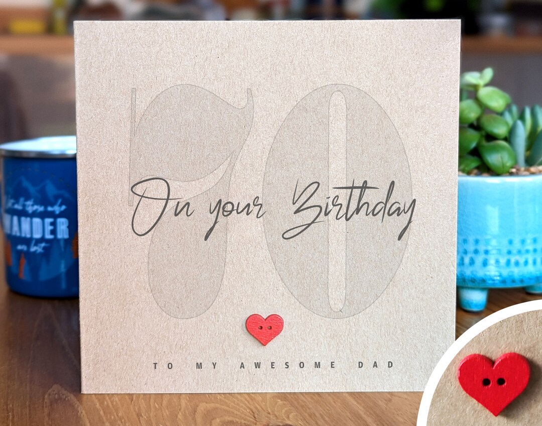 DAD 70th Birthday Card, Personalised Card for Father's 70th, Handmade ...