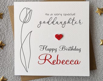 Goddaughter Birthday Card - Personalised